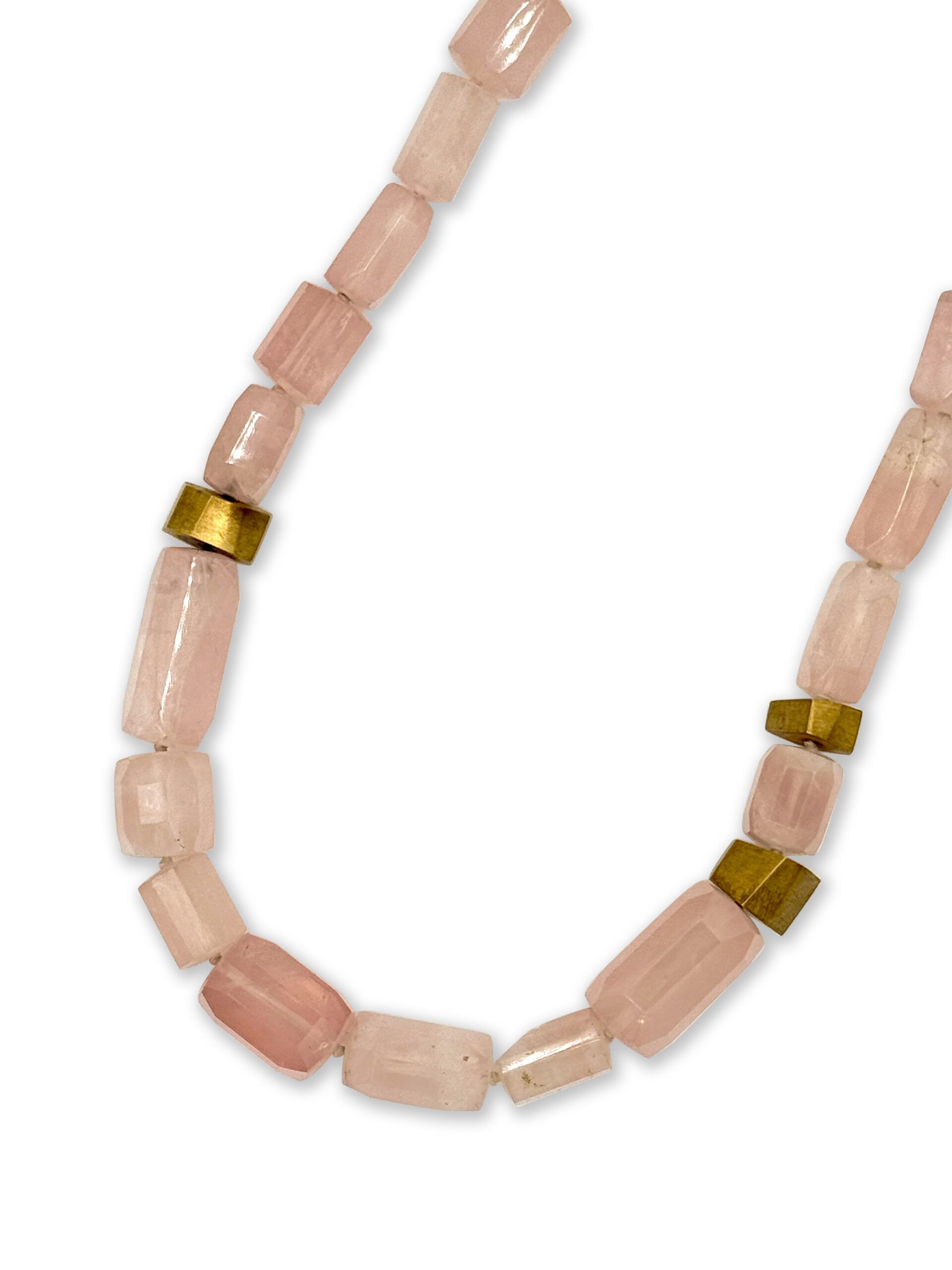 Collar en cuarzo rosa